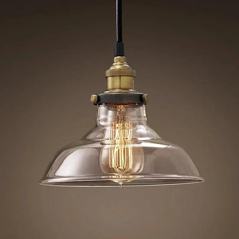 Le Loft nordique moderne chambre suspension avec clair gris ambre Vintage pendentif lumières salle à