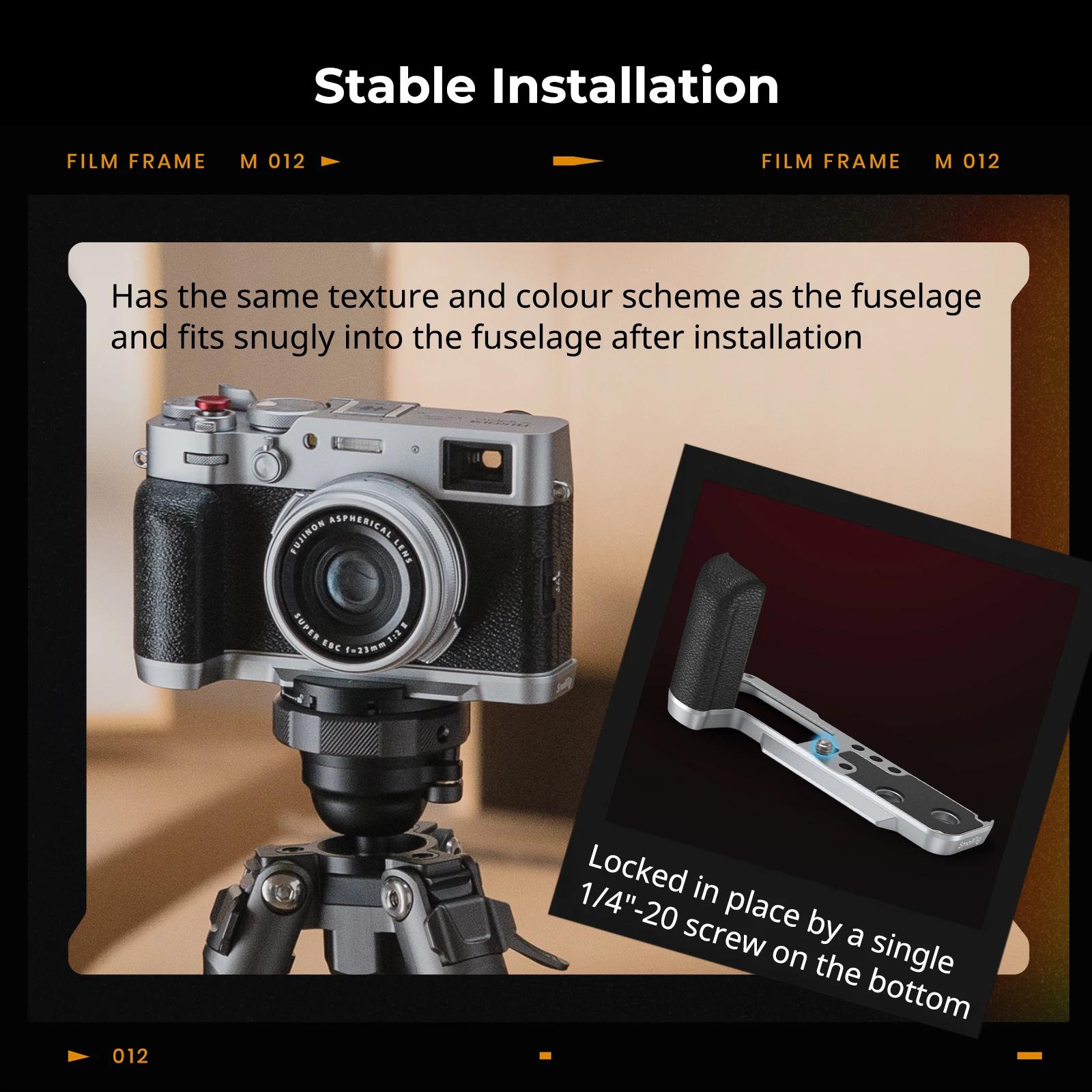 Poignée en forme de L SmallRig pour FUJIFILM X100VI / X100V, avec plaque à dégagement rapide Arca-Sw