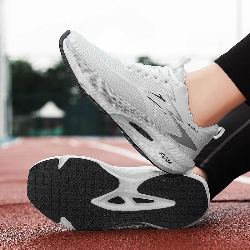 Chaussures de sport unisexes avec plaque en carbone, baskets de course et de marche, amortissantes, 