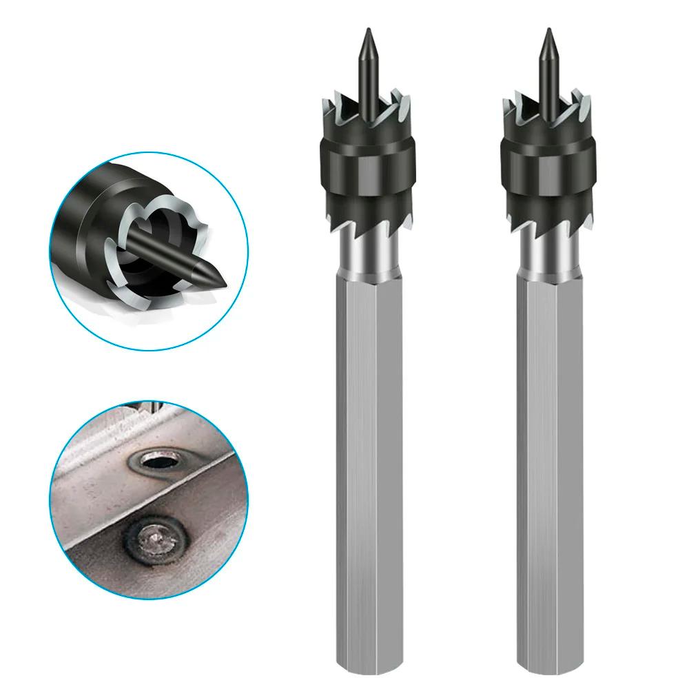 Foret dissolvant de soudure par points, pointe en carbure Double face, séparateur en acier inoxydabl