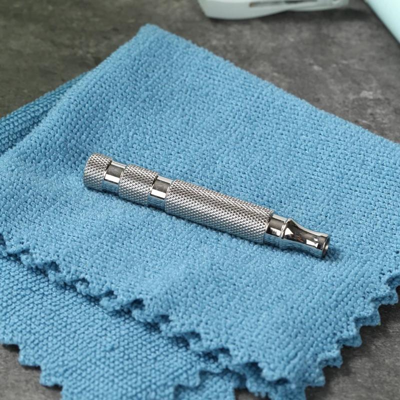 YAQI-Poignée de rasoir de sécurité pour homme, acier inoxydable 303 poli