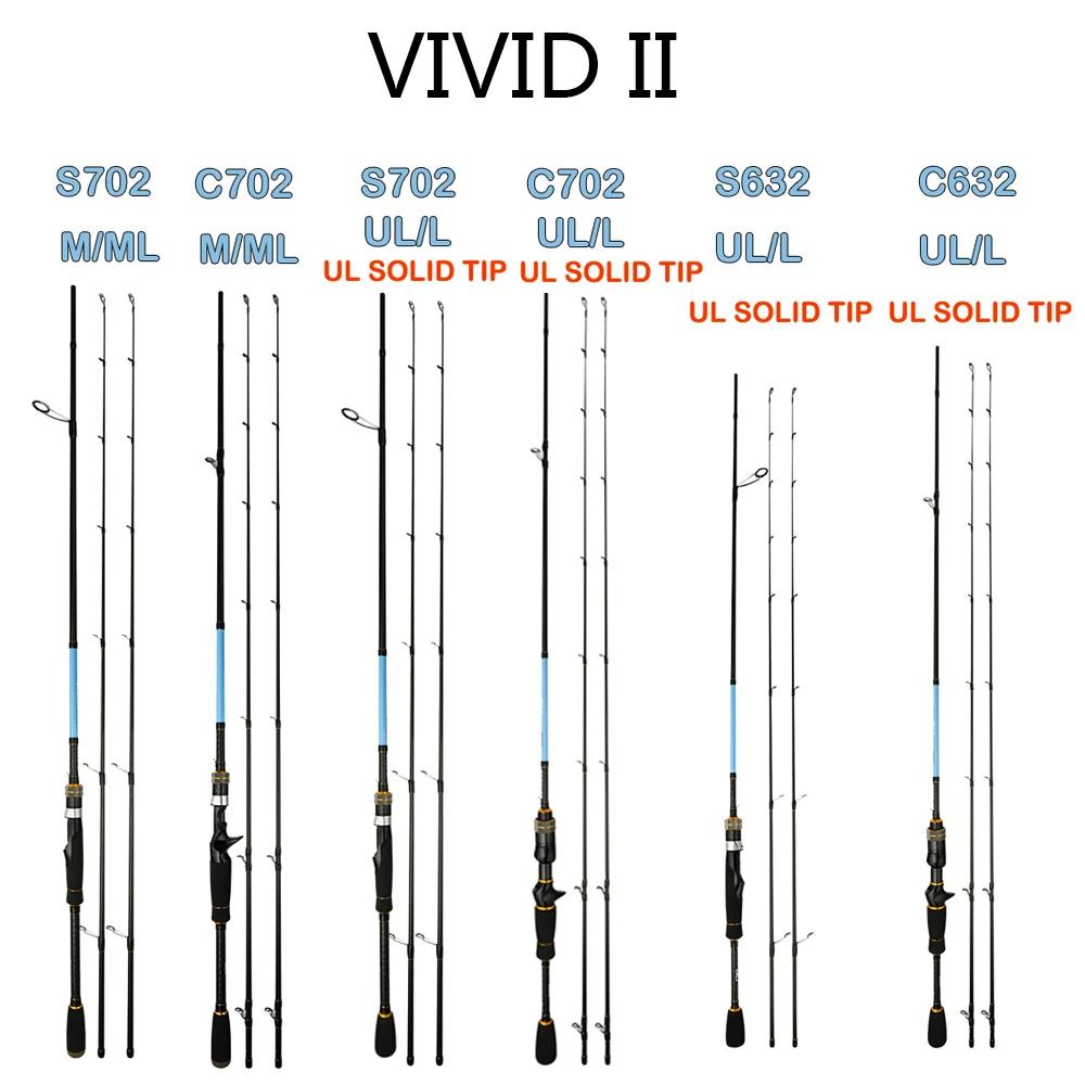 Canne à pêche action rapide ultralégère et vive de 1.92 ou 2.1m, accessoire à 2 sections, adapté au 