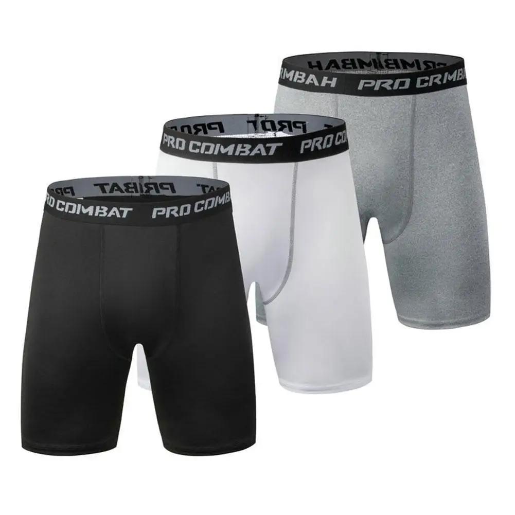 Leggings de sport pour hommes, pantalons de Compression, short quart de basket-ball, séchage rapide,