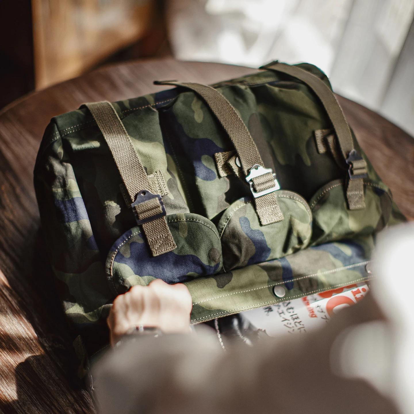 Maden – sac à bandoulière tactique Vintage pour hommes, sacoche en coton de Camouflage, grande capac