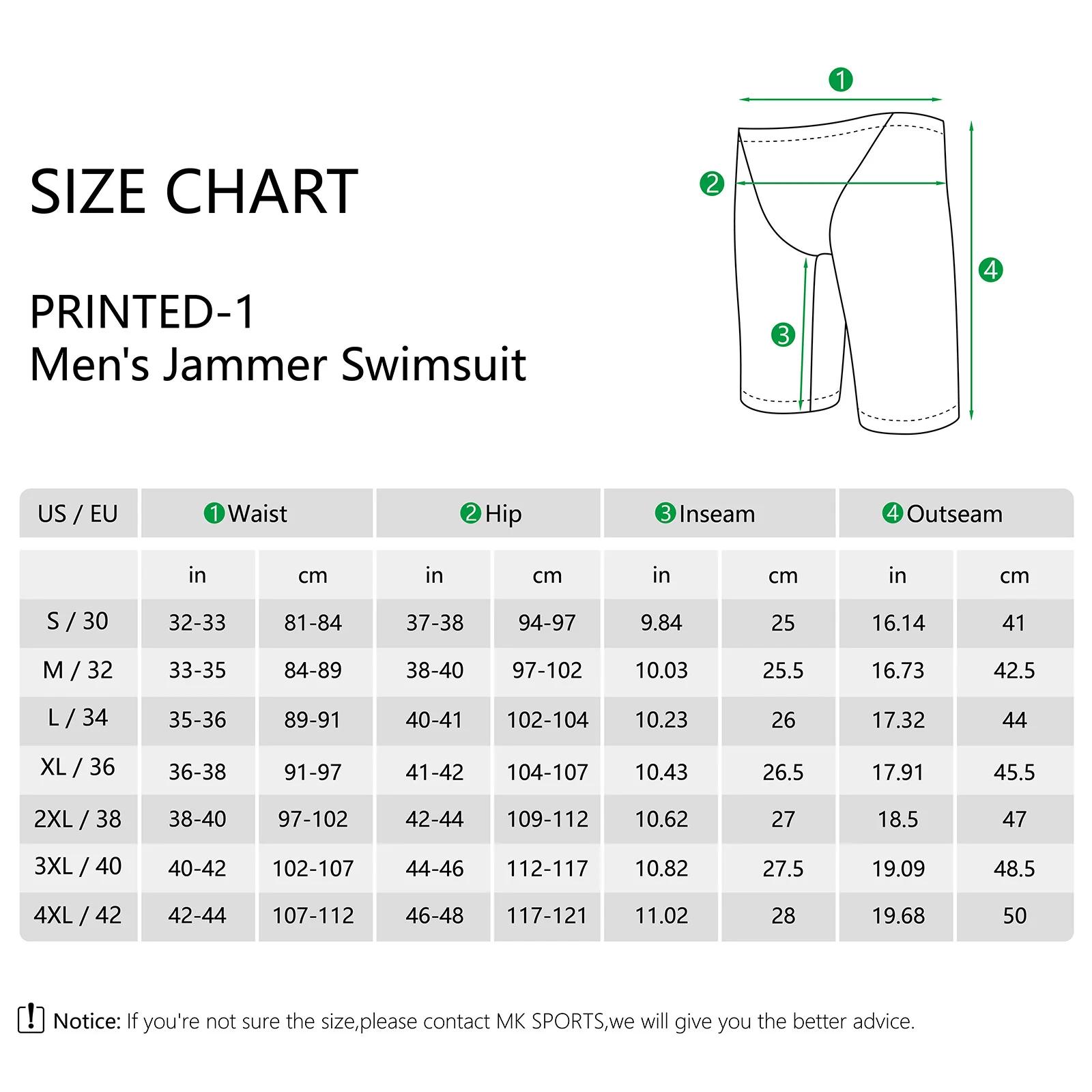MY KILOMETRE Hommes Swim Jammers Maillot de Bain Maillots de bain d'équipe de natation compétitive M