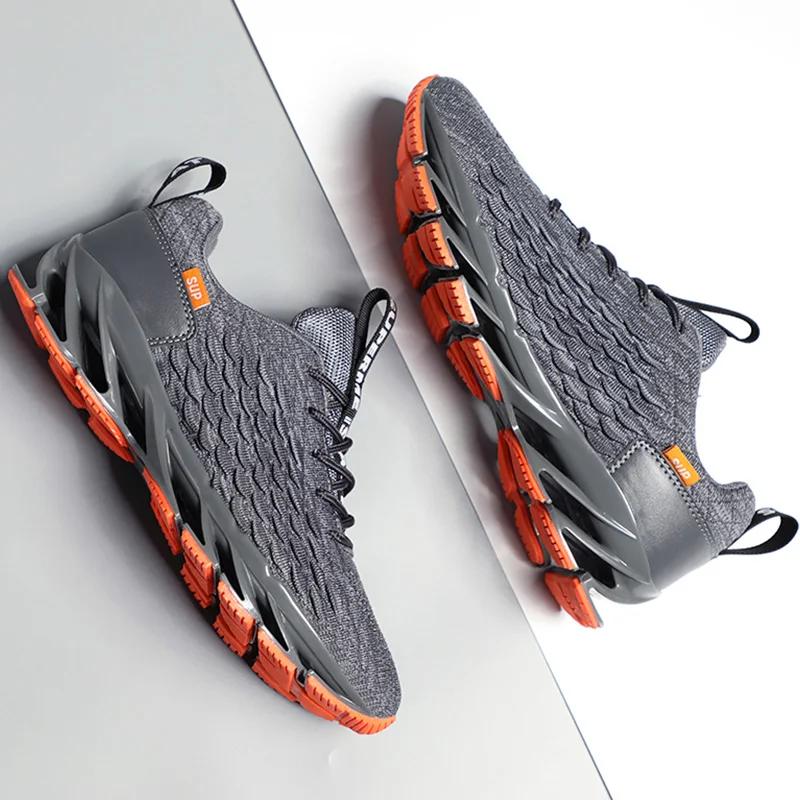Chaussures de course coordonnantes respirantes pour hommes, à la mode, légères, à lacets, résistante