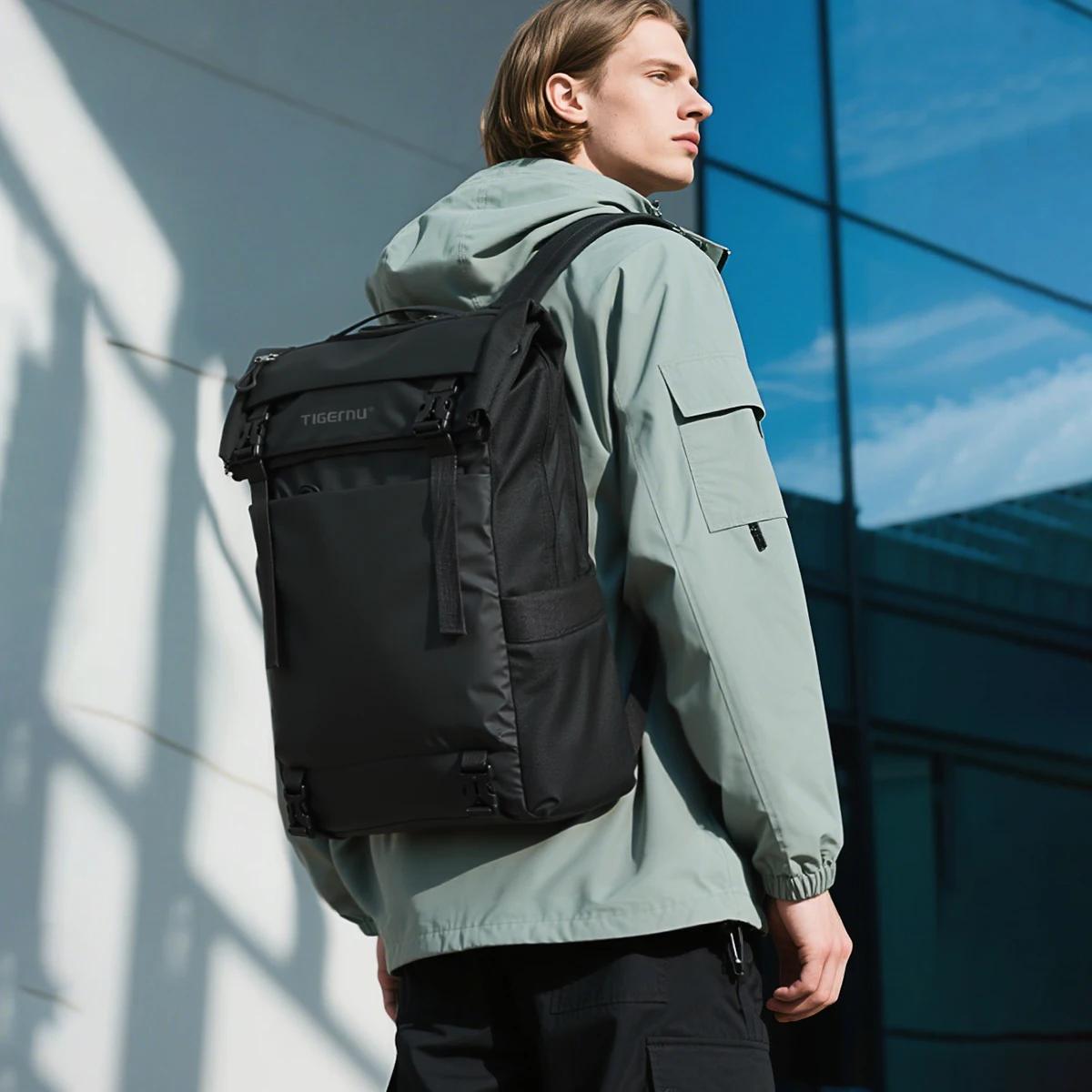 Tigernu voyage sac à dos mâle TPU sac à dos étanche hommes sacs extensible hommes sac à dos sacs d'a