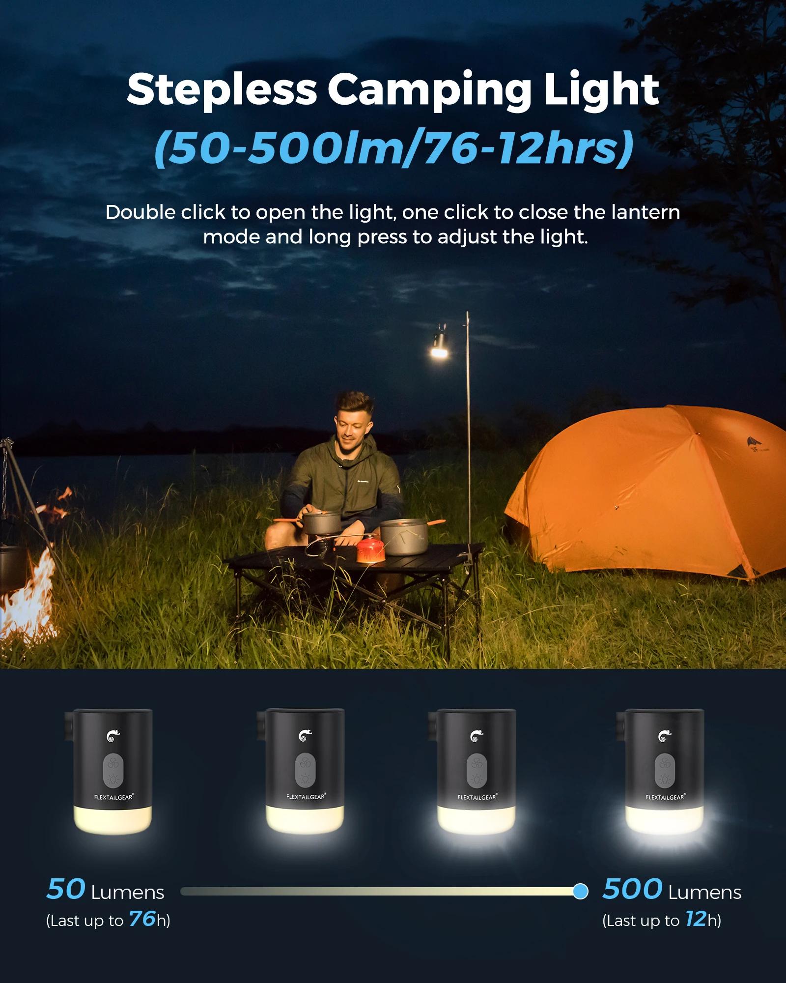 FLEXTAIL MAX PUMP 2 PRO - Gonfleur électrique à pompe à air portable avec lumière de camping et alim