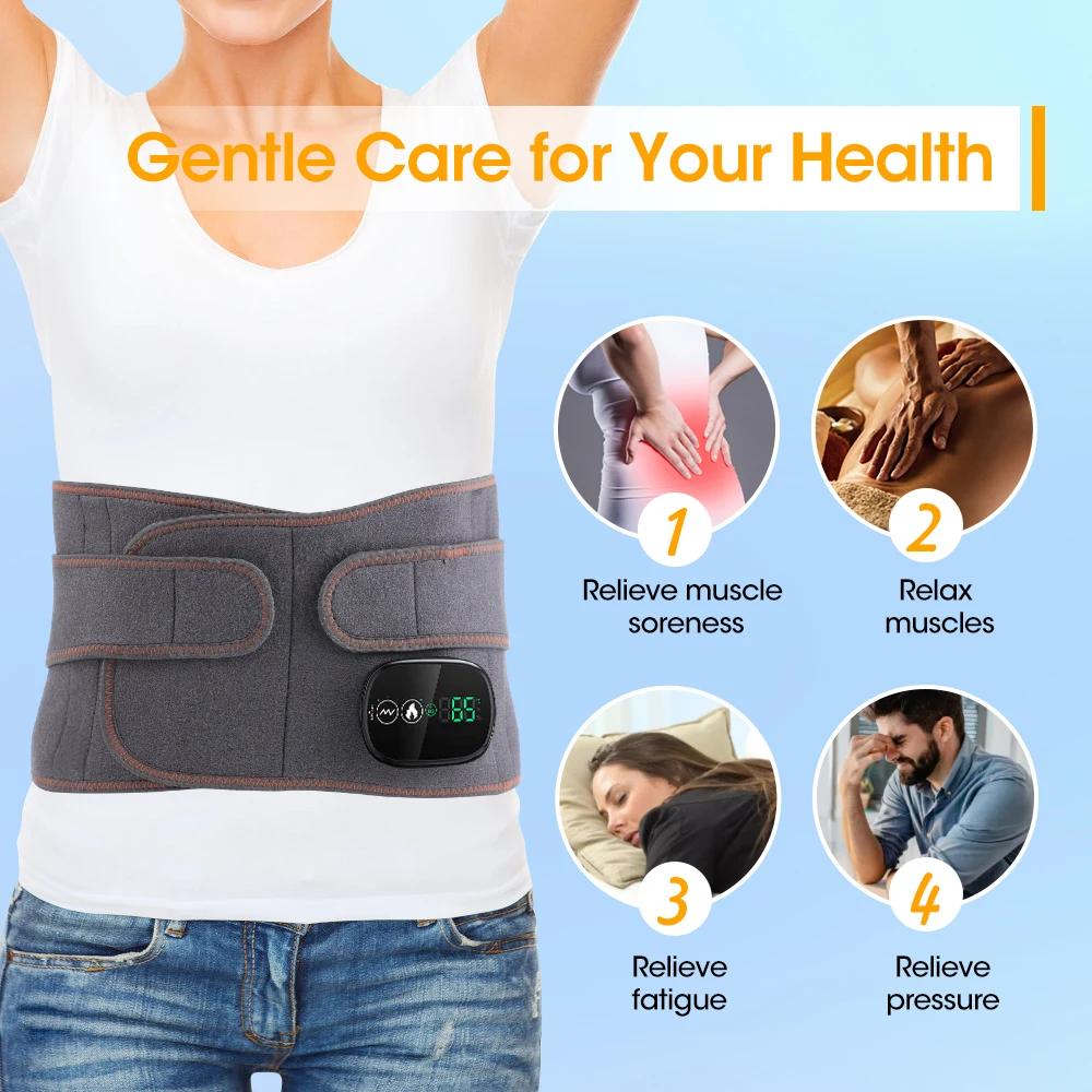 Ceinture chauffante électrique, masseur de taille, lumière rouge vibrante, compresse chaude, physiot
