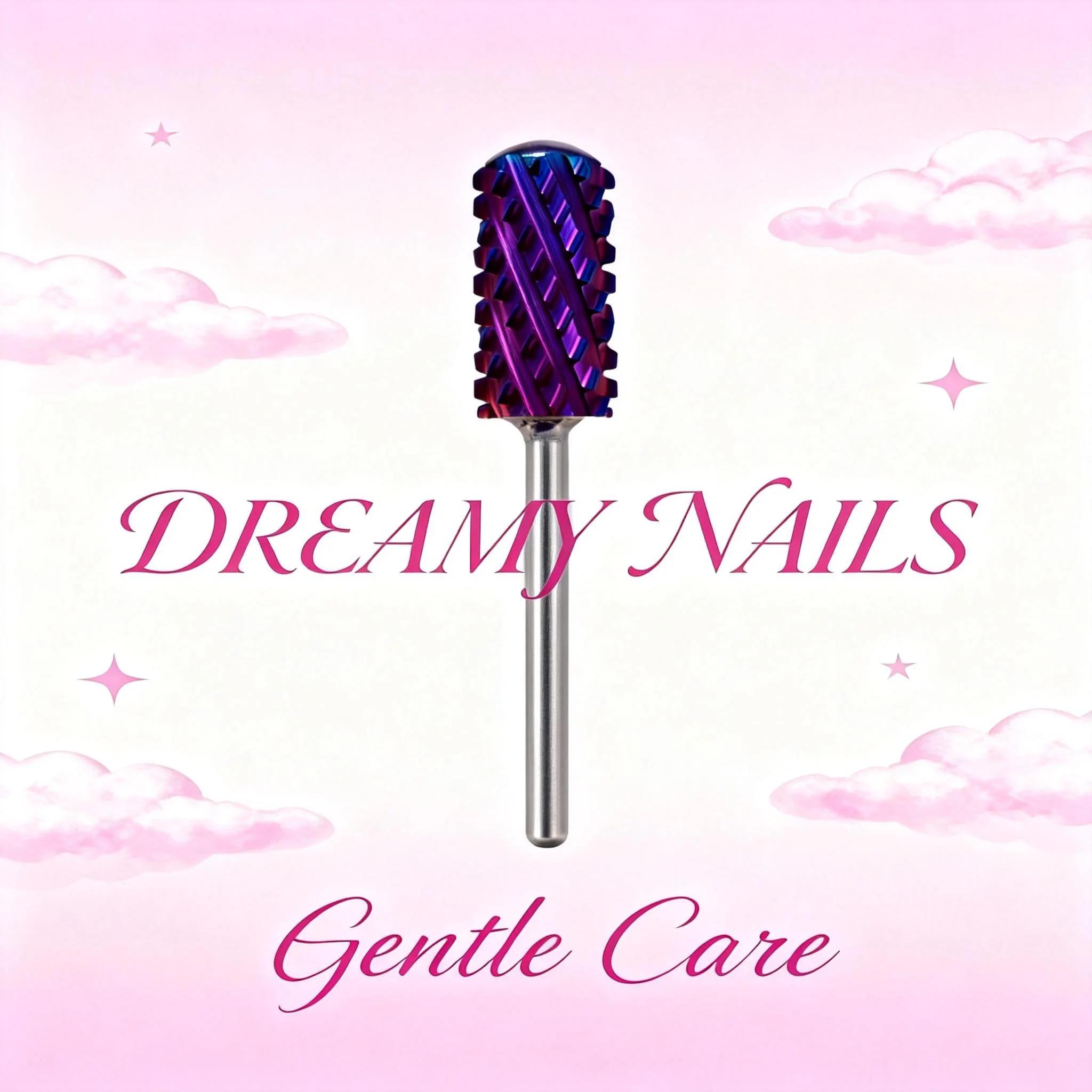 RolinStar – foret à ongles violet à deux mains, grand baril rond en carbure, foret à ongles et meill