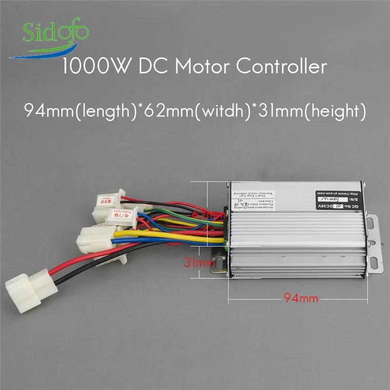 Contrôleur de brosse pour vélo électrique et scooter, accessoire de moteur à balais, 36V, 1000W, 48V