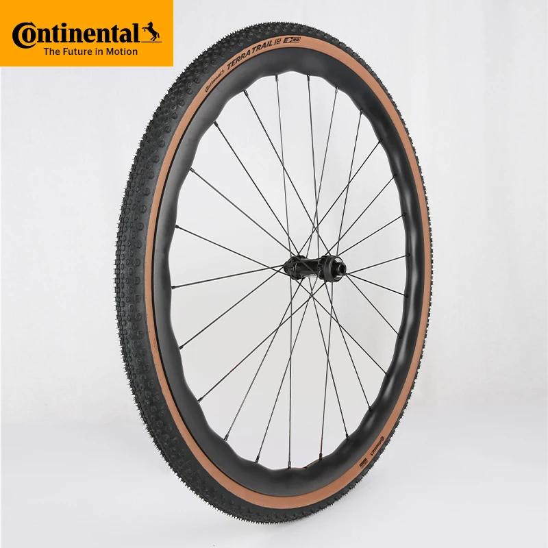 Pneu de vélo de route Continental Terra Trail 700x40C 45 50C Tubeless Ready Noir/Crème/Marron 3/180 
