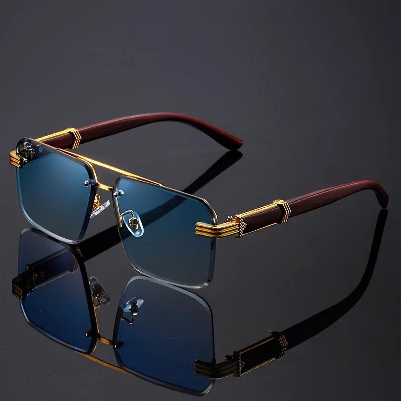 Lunettes de soleil rectangulaires à Double faisceau pour hommes et femmes, verres de soleil carrés s