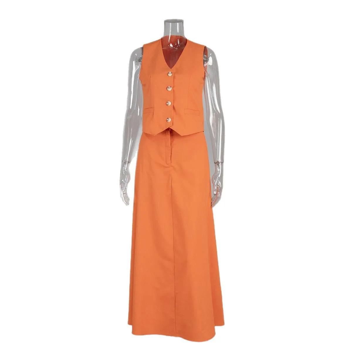 Ensemble décontracté d'été pour femme, nouveau style européen et américain, composé d'un gilet et d'