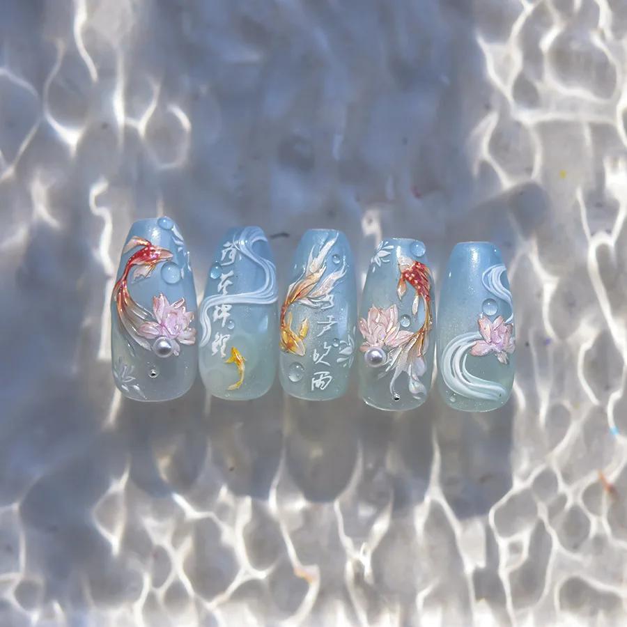 Koi fleur de Lotus poisson rouge été plage mer carpe poisson rouge dauphin coloré sirène doux soulag