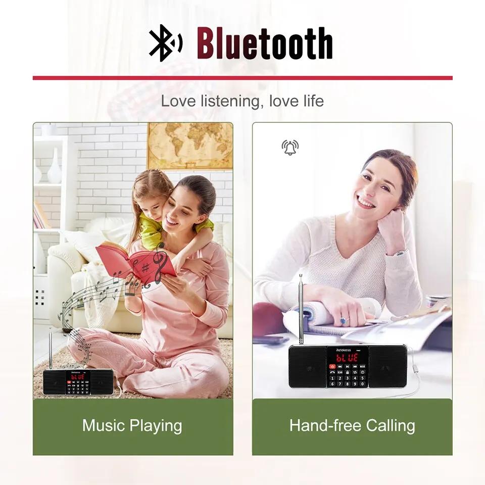 Numérique Portable Radio AM FM Bluetooth Haut-Parleur Stéréo Lecteur MP3 TF Carte SD Lecteur USB Mai