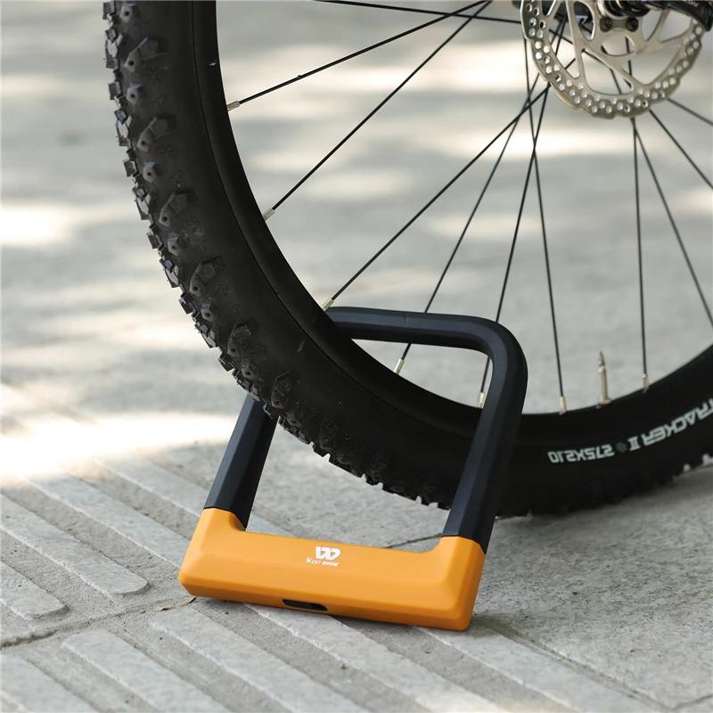 WEST BIKING-Serrure anti-vol en U pour vélo, accessoire de sécurité pour VTT et vélo de route, avec 
