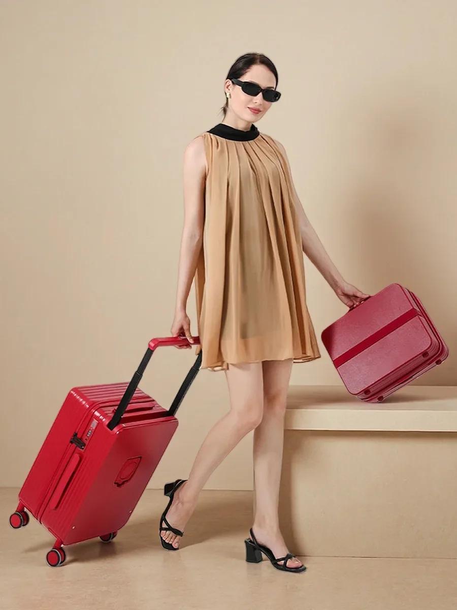 Ensemble de bagages 20+14"24+14" avec USB et porte-gobelet TSA Lock 360 °   Roues crochet de pied su