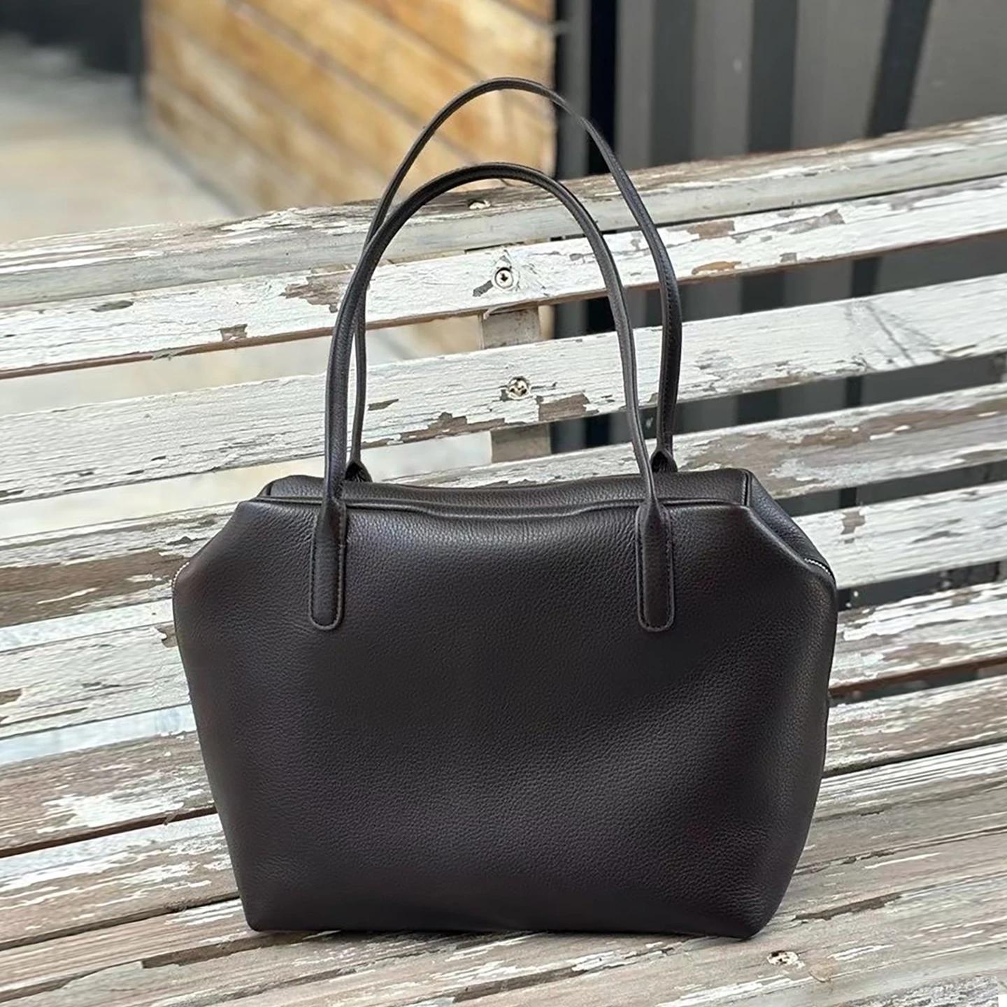 XHTY sac à bandoulière en cuir véritable sac sous les bras femmes doux grande capacité sac de Bowlin