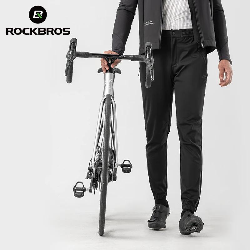 ROCKBROS pantalons de cyclisme automne hiver décontracté coupe-vent doublé polaire pantalons longs é