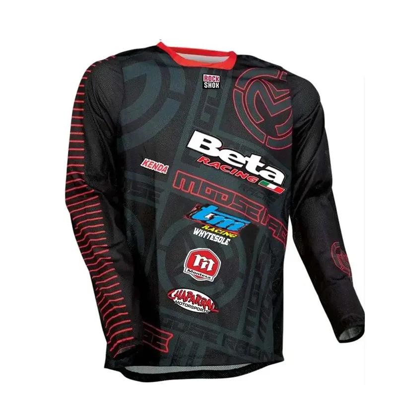 T-SHIRT à manches longues pour hommes, maillot d'équitation pour motOCROSS, vélo de montagne, sport 