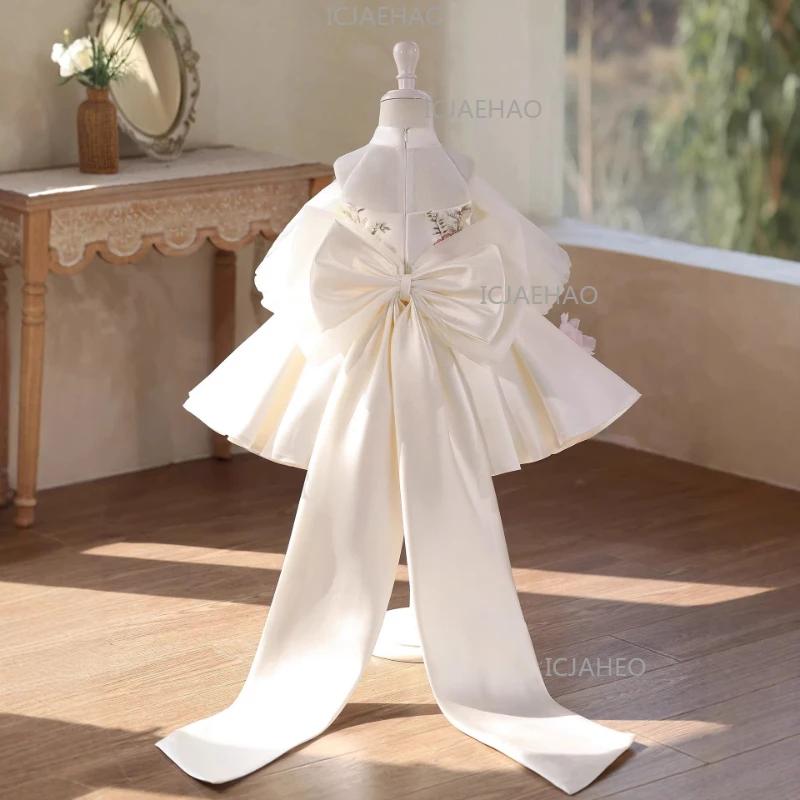 Robe de Princesse Florale pour Filles 2026 – Tenue de Cérémonie pour Anniversaire, Spectacle, Fête, 