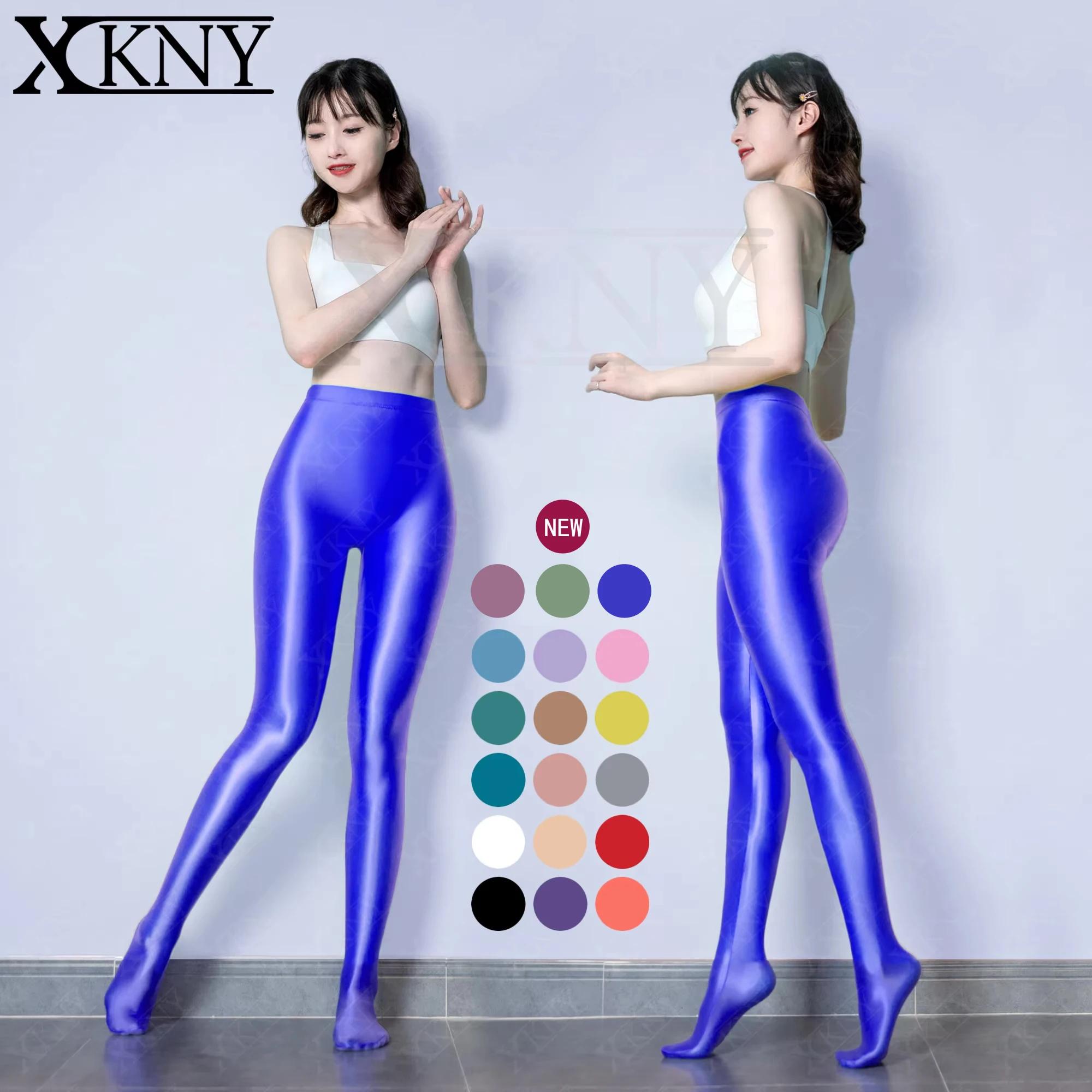Legging satin brillant XClocKNYoung - Yoga musculation sans couture - Soie lisse une pièce