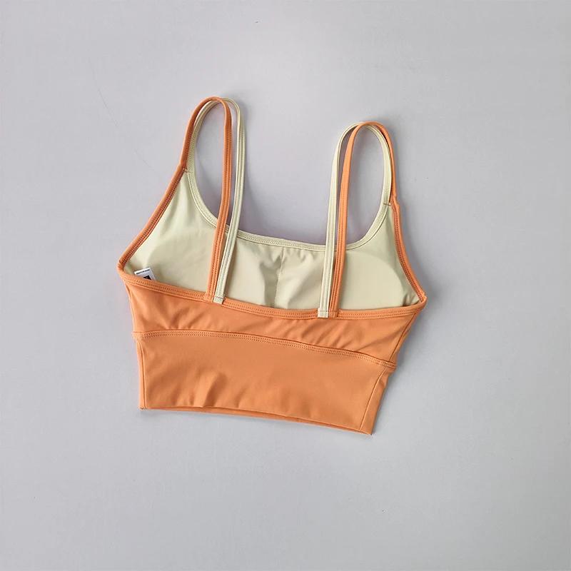 Soutien-gorge de sport pour femmes, absorbant les chocs, Double sangle de poitrine, gilet de Yoga, s