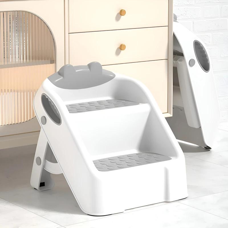 Escabeau d'entraînement aux toilettes pour enfants, siège de pot pliable et antidérapant, lavabo pou