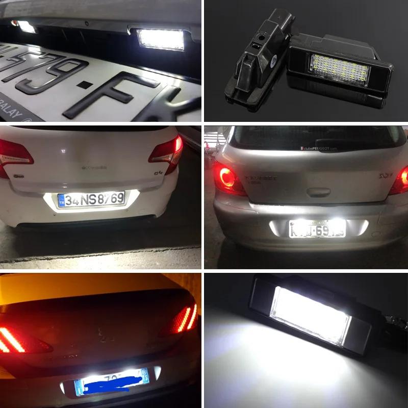 Lampe LED pour plaque d'immatriculation, 2 pièces, pour Renault Clio 3 4Master 2 3 Trafic 3 Megane 2