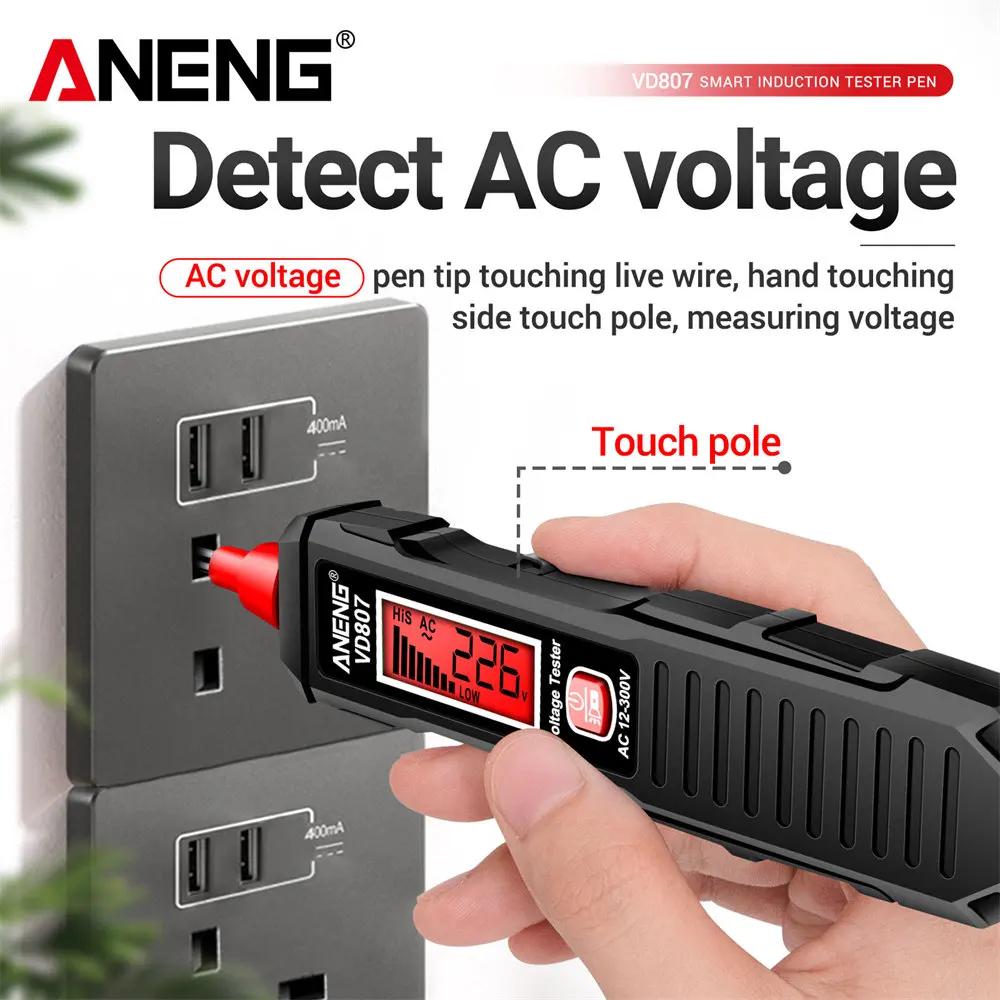ANENG-Testeur de stylo électrique intelligent portable VD807, outils de détection de fil sans contac