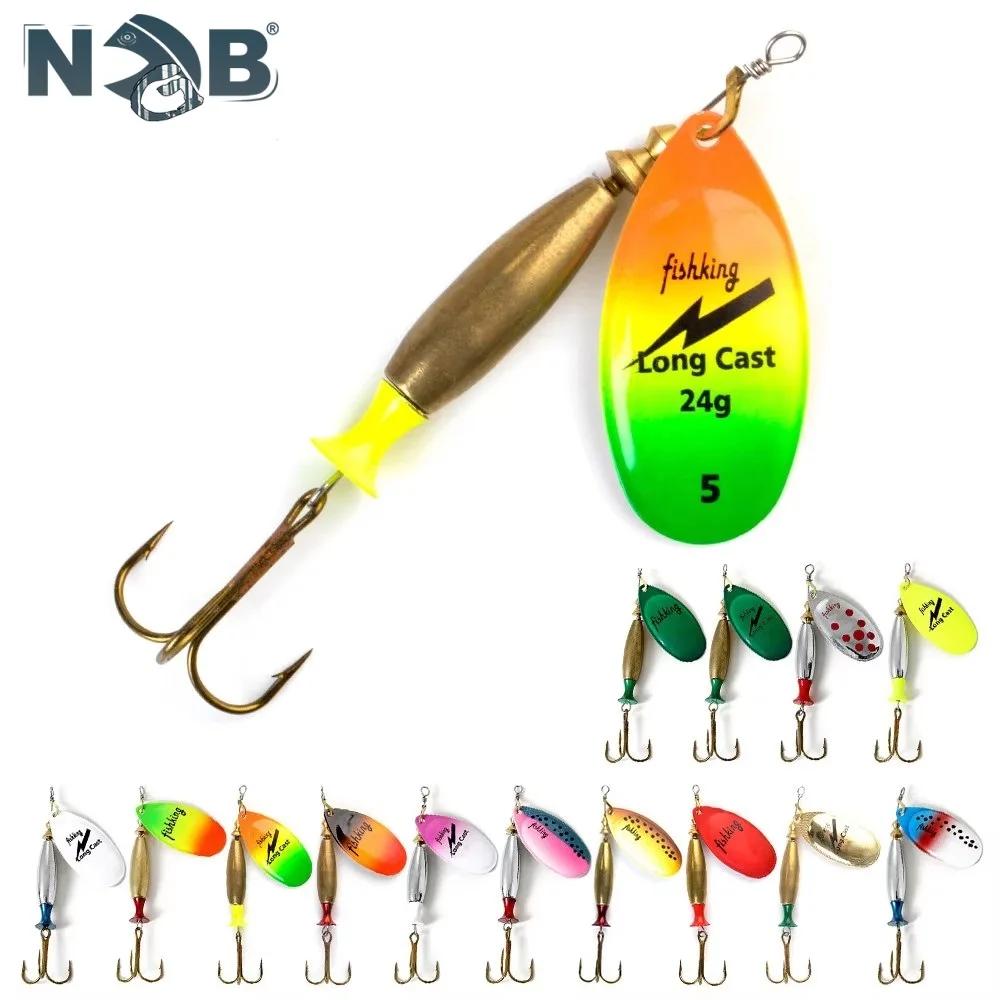 NGB longue coulée Spinner appât leurre de pêche 18g 24g rotatif en métal Spinbait cuillère leurres b