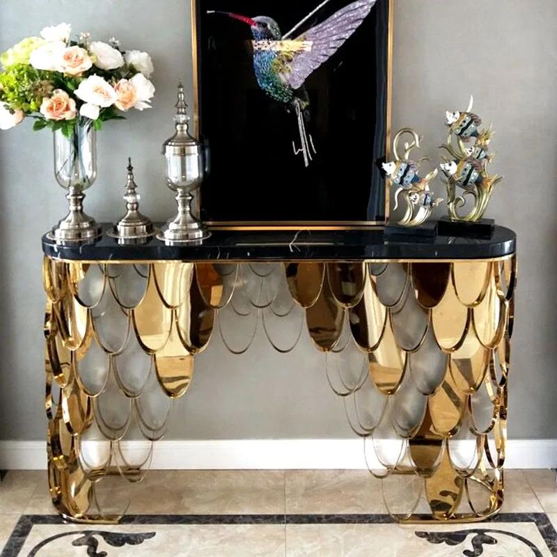 Table d'entrée de rangement classique, exquise, moderne et Simple, Console de beauté nordique, meubl