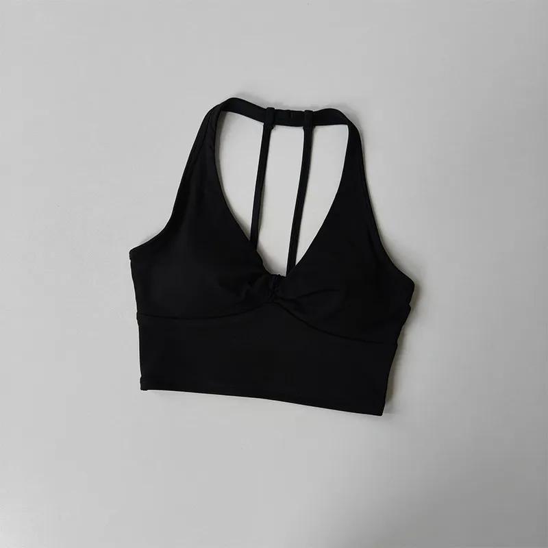 Soutien-gorge de sport respirant et à séchage rapide pour femme, anti-choc, push-up, idéal pour le y