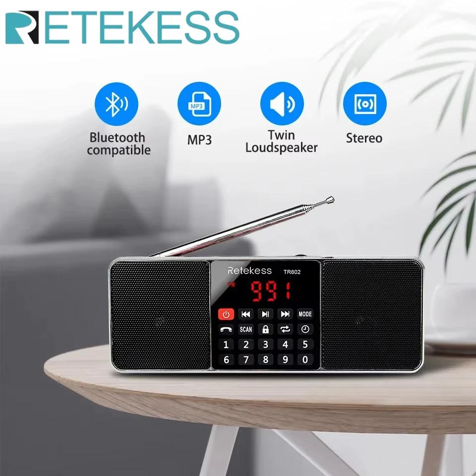 Numérique Portable Radio AM FM Bluetooth Haut-Parleur Stéréo Lecteur MP3 TF Carte SD Lecteur USB Mai