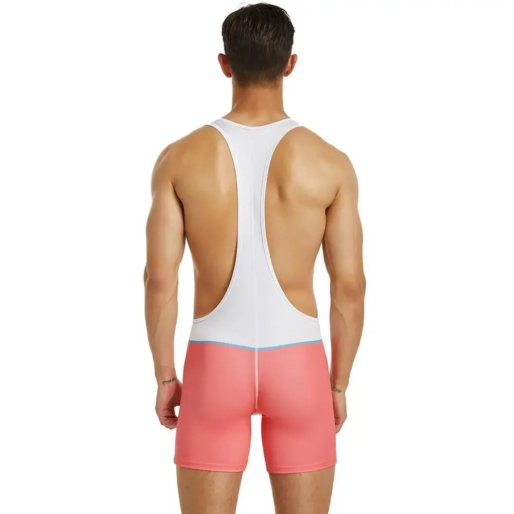 Lutte Singlet hommes sous-vêtements body - Entraînement course musculation combinaison sport intensive