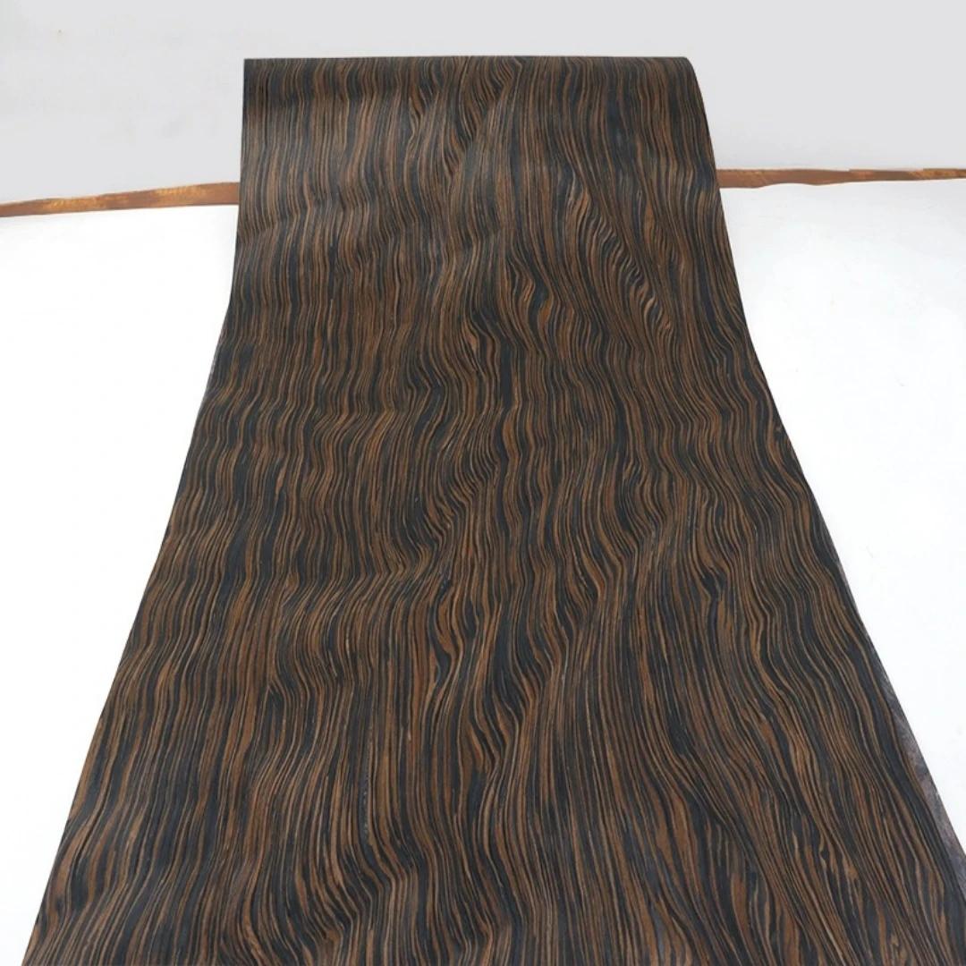 Placage en bois à motif de racine d'ébène 58x250cm, avec Grain incurvé, pour la conception de Surfac