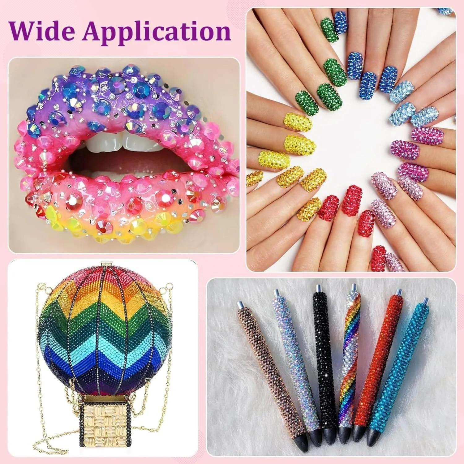 15000 pièces 3mm AB gelée ongles Strass résine dos plat coloré paillettes breloques accessoires bric