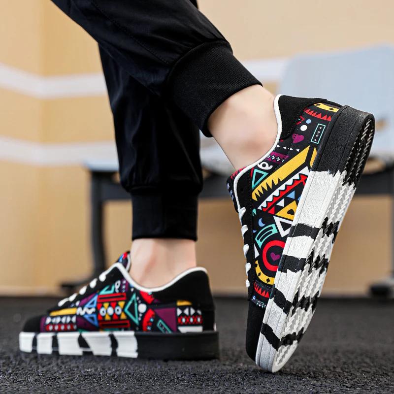 Chaussures à fond plat pour hommes, baskets d'extérieur colorées, confortables et coordonnantes, cha