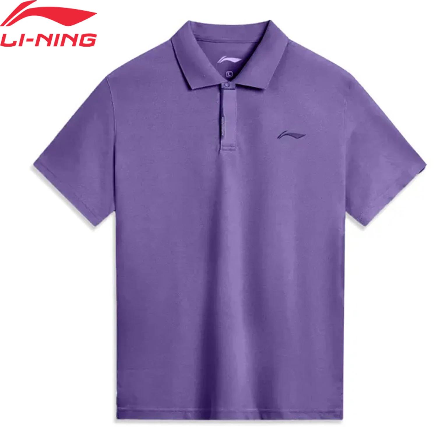 Polo d'entraînement homme Li-Ning 100% coton coupe ample respirant confortable sport