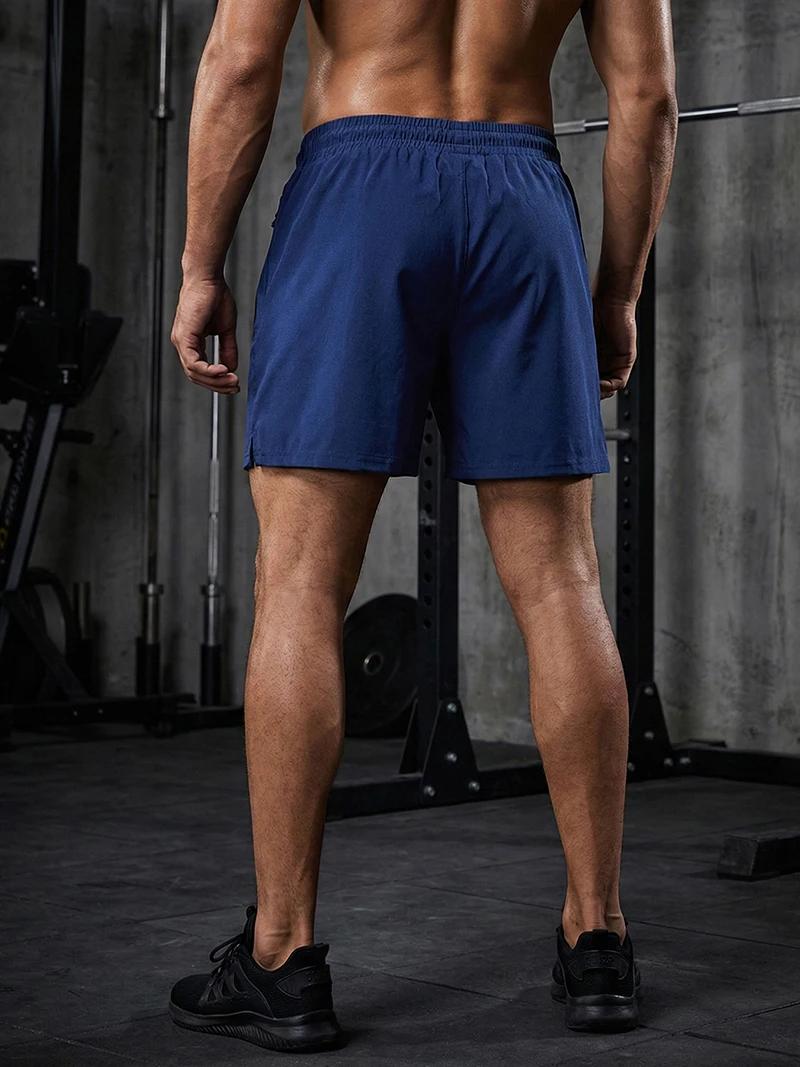 Short de course homme séchage rapide - Poches zippées, extensible, doublure maille, sport été