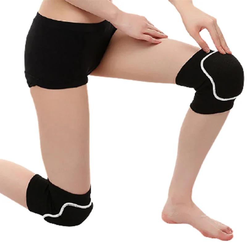 2 pièces genouillères de sport Compression danse genou protecteur soutien épaissi éponge volley-ball