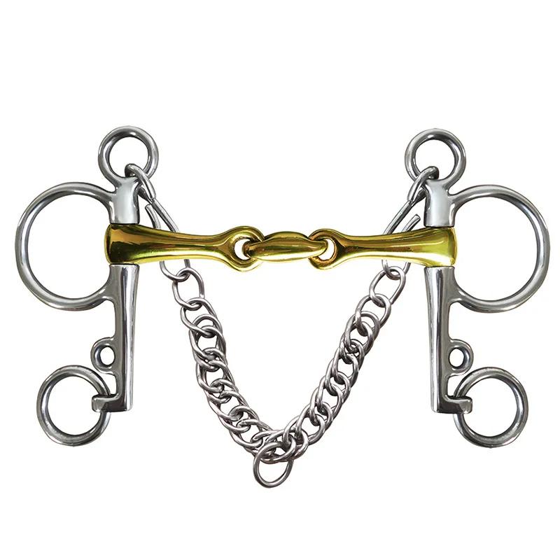 Mèche à cheval professionnelle en acier inoxydable JOHorse, mèche à mousqueton, produit d'équipement
