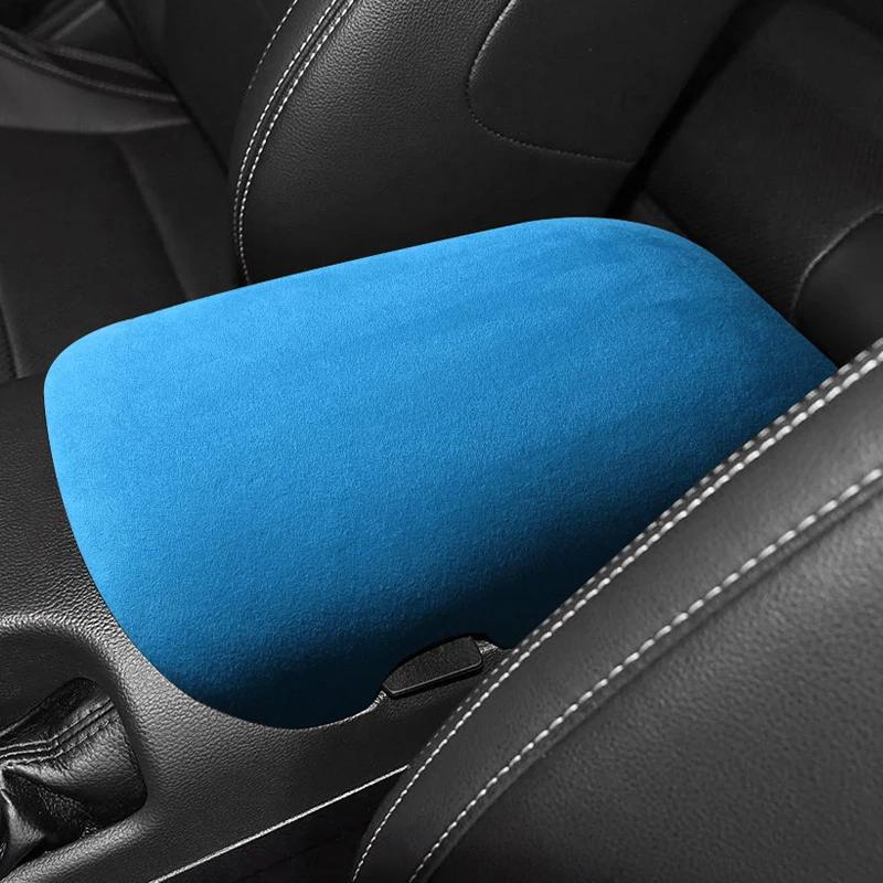 Autocollant décoratif en Alcantara pour boîte d'accoudoir de siège Mustang, couverture de coffre, ga