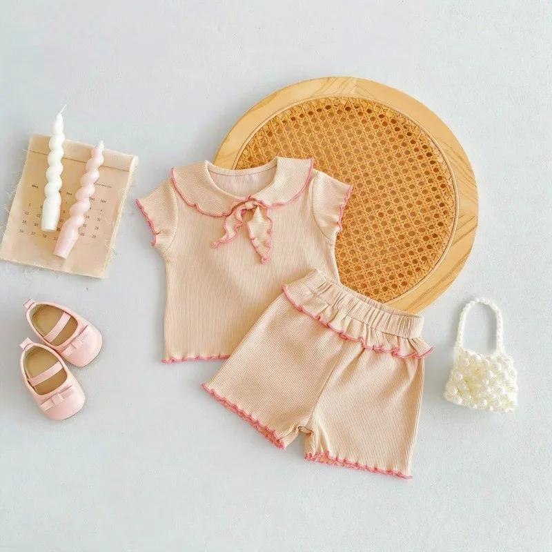 Ensemble de vêtements pour bébé fille TZ2812, confortable et tendance, deux pièces avec t-shirt et p