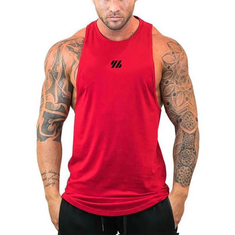 Gilets de musculation en coton respirant pour hommes, gilet de course, chemises de fitness, maillot 