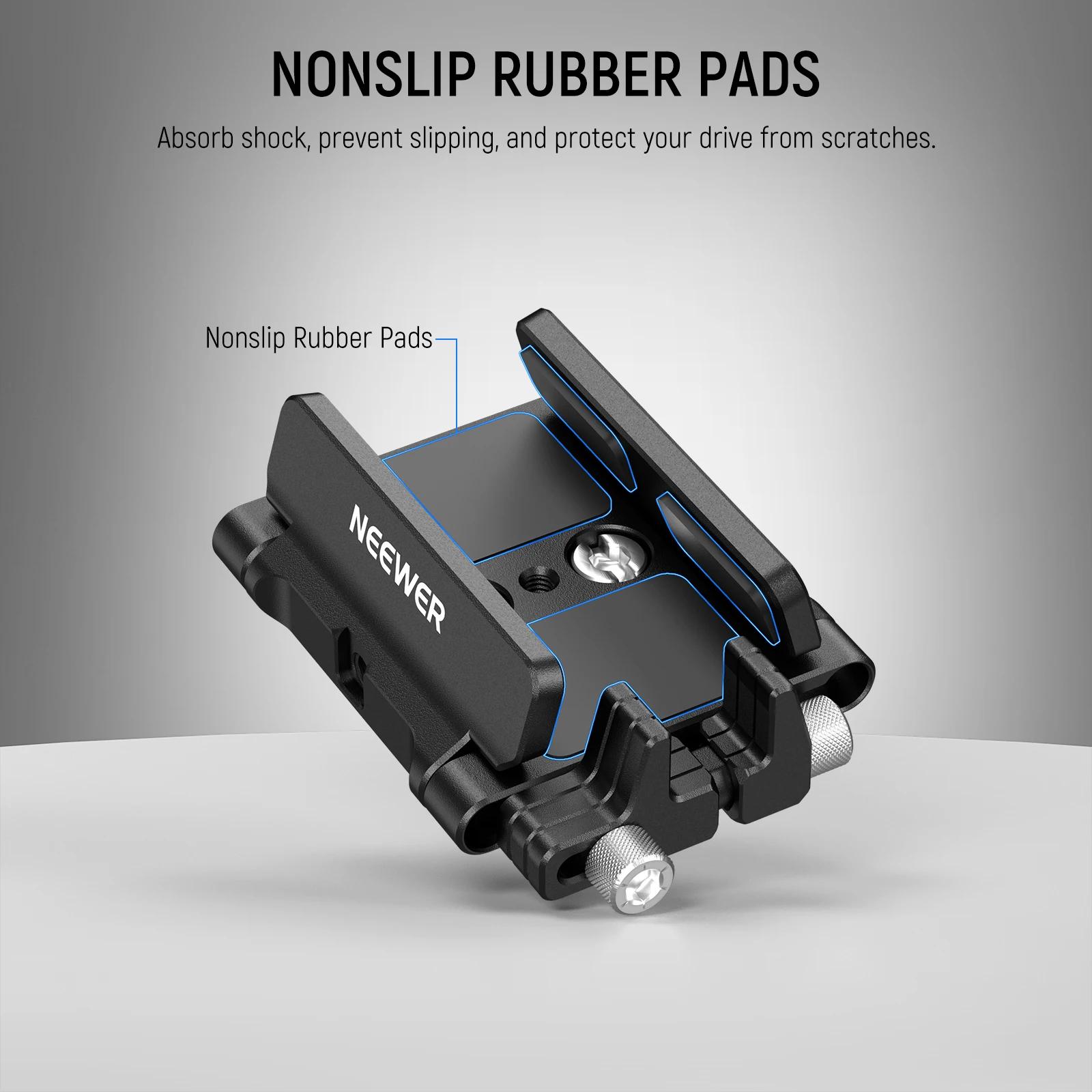 NEEWER Support de montage Support SSD avec serre-câble à chaussure froide, 1,6 "-2,6" pour Samsung T