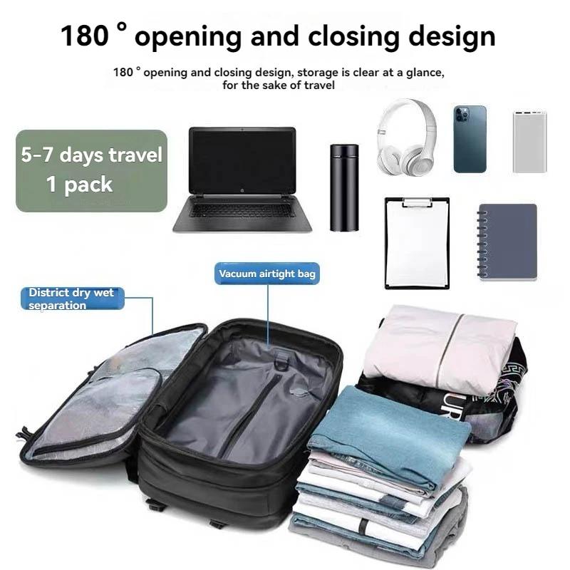 Sac à dos airbag à pompe à vide pour hommes et femmes, sac à dos de compression sous vide, sac à bag