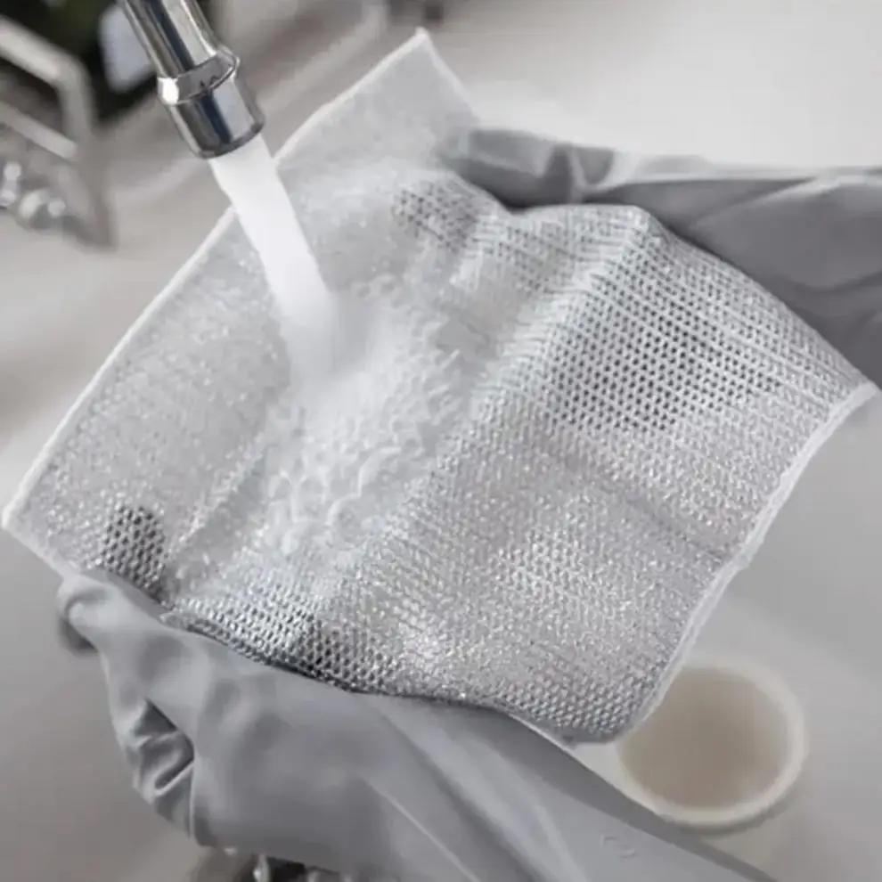 Chiffon à vaisselle en fil métallique, torchon multifonctionnel anti-rayures pour livres, cuisine, H