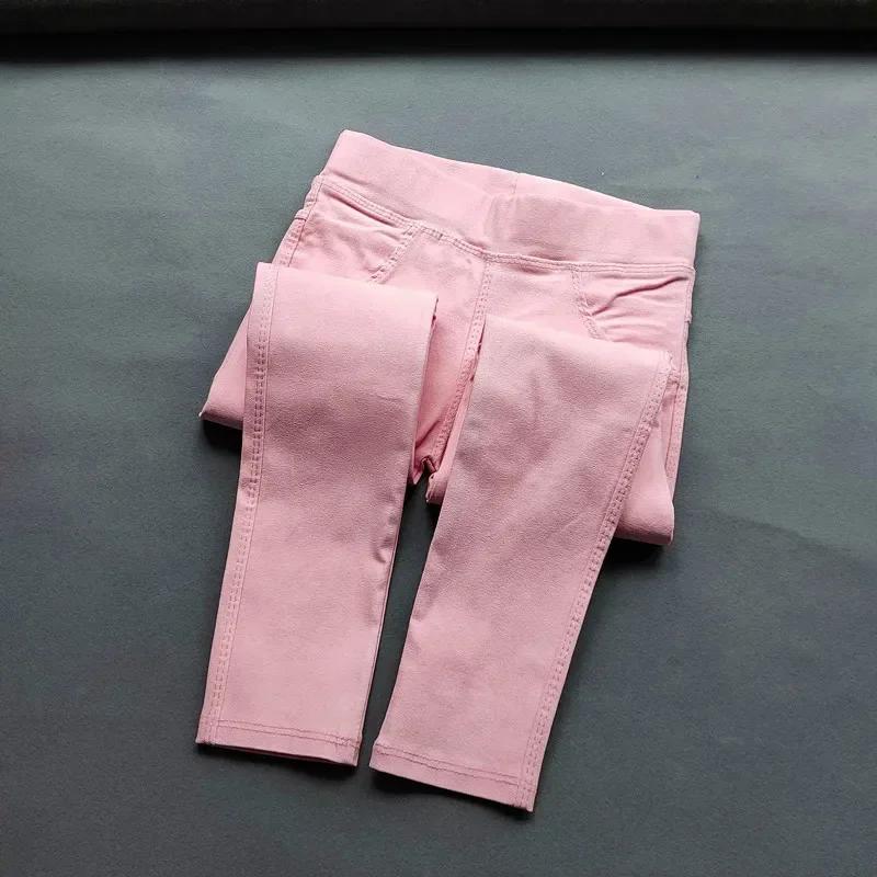 Pantalons Slim pour filles de 2 à 11 ans, couleur bonbon, crayon élastique, décontracté, Leggings so